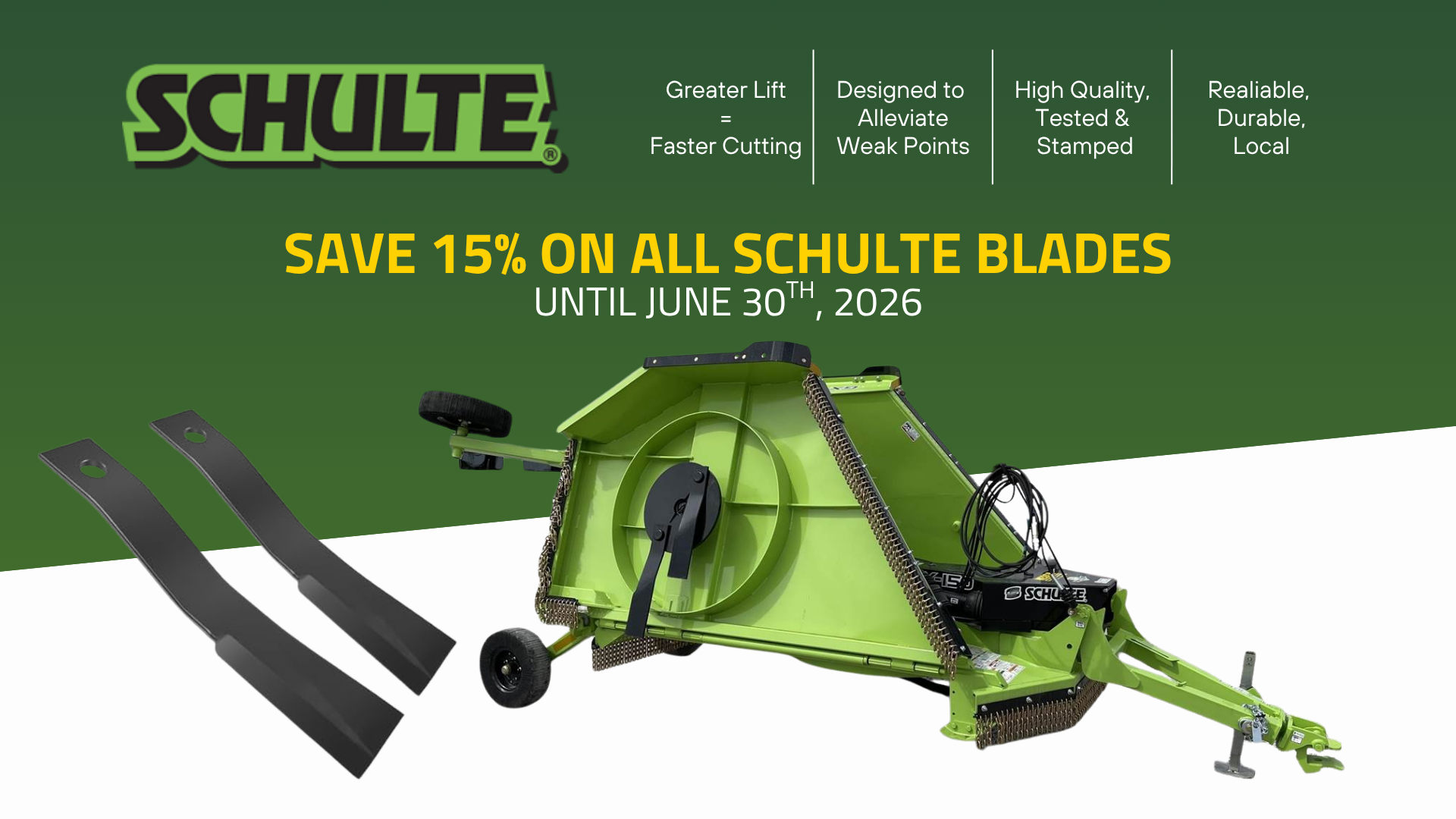 schulte baldes, mower blades, mower parts, lawn mowing, schulte ag parts